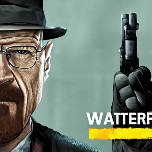 Image similar to walter white, half life 2 cover