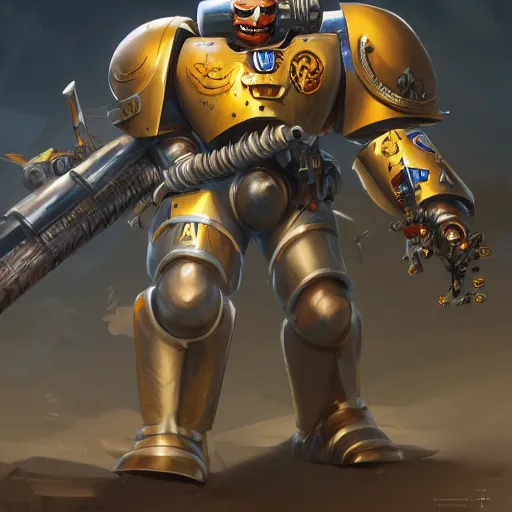 Image similar to doctor ivo robotnik as warhammer 4 0 k tau character, highly detailed, digital painting, artstation, sharp focus, illustration, art by tan zi and ayanamikodon and alphonse mucha and wlop