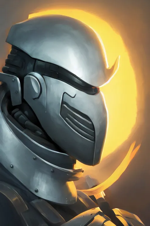 Image similar to epic mask helmet robot ninja portrait stylized as fornite style game design fanart by concept artist gervasio canda, behance hd by jesper ejsing, by rhads, makoto shinkai and lois van baarle, ilya kuvshinov, rossdraws global illumination radiating a glowing aura global illumination ray tracing hdr render in unreal engine 5