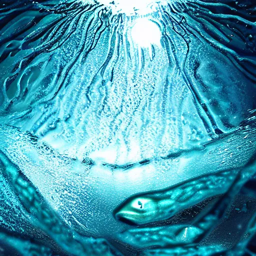 Image similar to icy submerged transparendigitalart leaked aquatic noticing animation