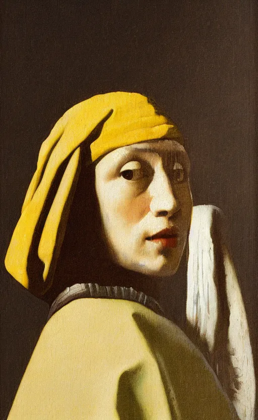 Image similar to a self portrait painting of johannes vermeer in the style of vermeer