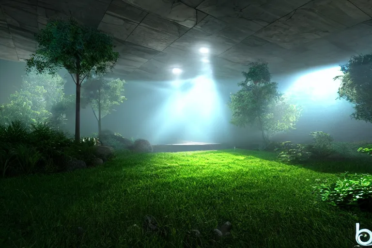 Image similar to photo of eden, HD, volumetric lighting, highly detailed