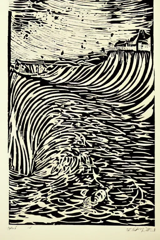 Image similar to woodcut by lucien pisarro