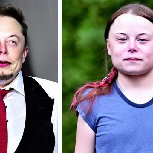 Prompt: mixing of elon musk and greta thunberg