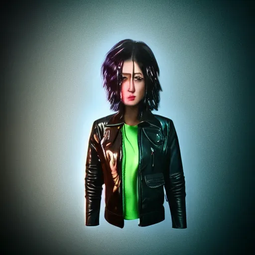 Prompt: leather jacket, cartoon portrait made out of rain, exhaling smoke, realistic, highly detailed, splashes of neon, rendered in octane, unreal engine, beautiful, trending on artstation