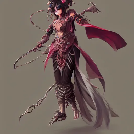 Prompt: charming character yae miko from video game genshin impact full body, dark aesthetic, intricate, elegant, sharp focus, illustration, highly detailed, digital painting, concept art, matte, art by wlop and artgerm and greg rutkowski and jae lee, masterpiece