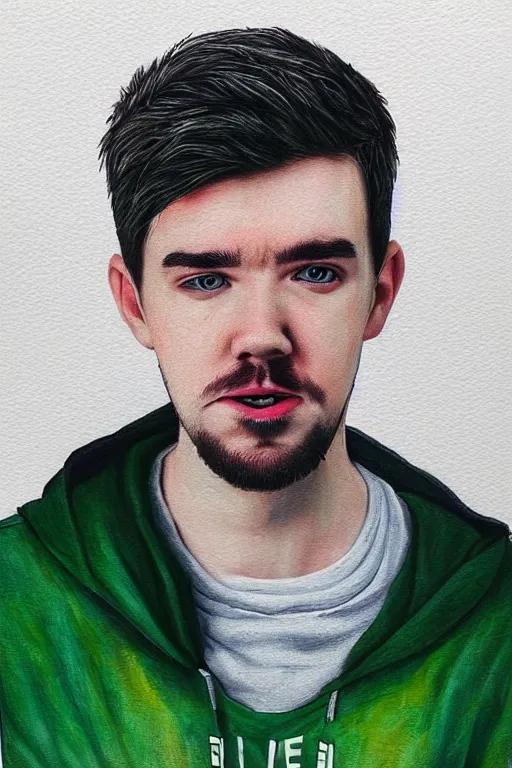 Prompt: Sean McLoughlin, Jacksepticeye, Irish Youtuber, solo portrait 🎨🖌️ 🔥💚