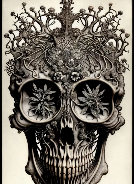 Image similar to art forms of nature by ernst haeckel, memento mori by arthur rackham, ornate antique porcelain beautiful skull mask, ultrasharp, photorealistic, hyperdetailed, octane render, polished, art nouveau, neo - gothic, gothic, intricate ornamental organic filigree, art nouveau botanicals, art forms of nature by ernst haeckel, horizontal symmetry, symbolist, visionary