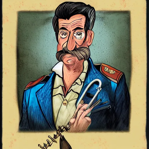 Image similar to portrait of dr. livesey from the soviet cartoon treasure island, highly detailed, centered, digital painting