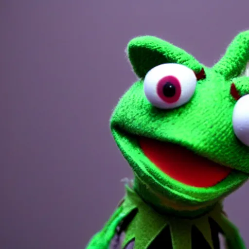 Image similar to kermit the frog sock puppet, photorealistic, very detailed, 4 k