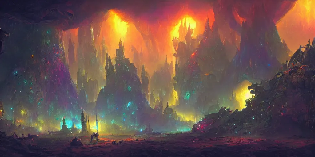 Image similar to fantasy world portal by Paul Lehr dramatic lighting, cinematic establishing shot, extremely high detail, photorealistic, cinematic lighting