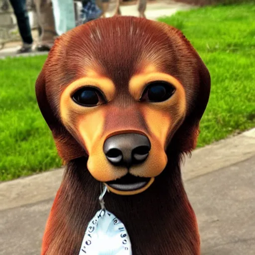 Prompt: uncanny valley dog