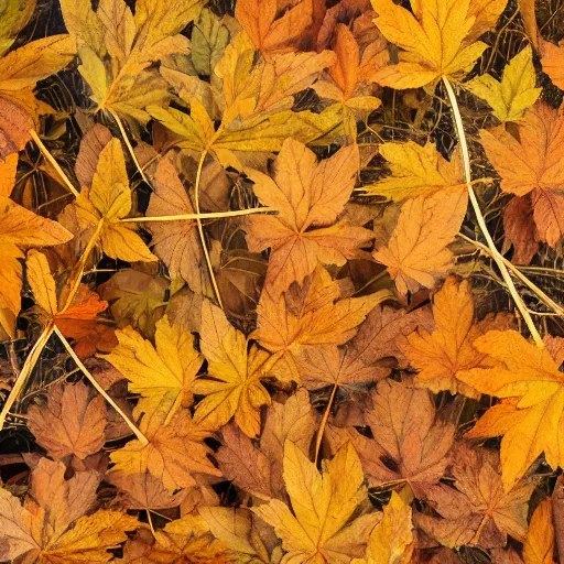 Prompt: leaves with white background