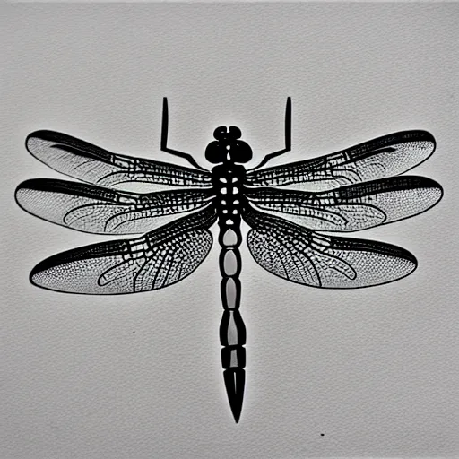 Image similar to dragonfly, ink, xu wei