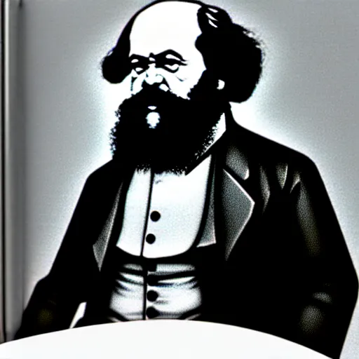 Image similar to karl marx pondering his orb, playstation 1 graphic