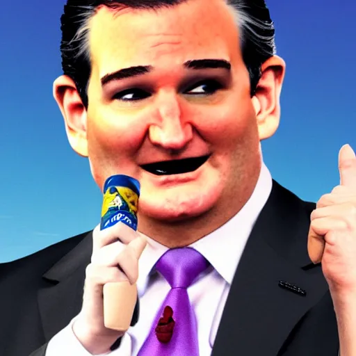 Image similar to ted cruz in the style of dragon ball z