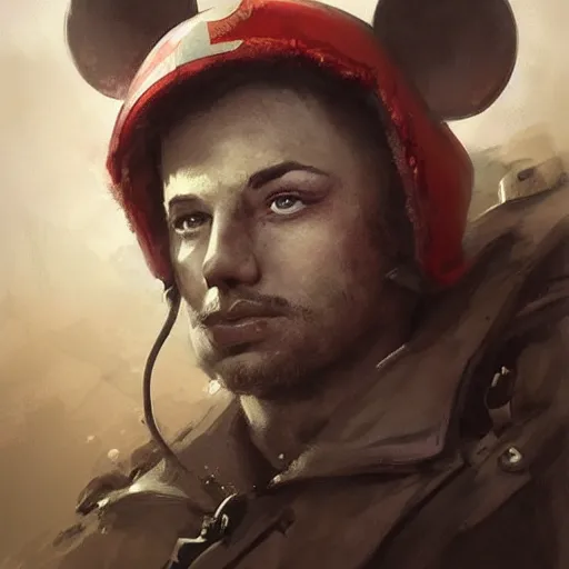 Image similar to portrait of a communist leader mickey mouse, epic, tragic, military art, fantasy, dieselpunk, hd shot, digital portrait, beautiful, artstation, comic style, by artgerm, guy denning, jakub rozalski, magali villeneuve and charlie bowater