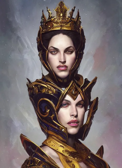 Image similar to digital _ painting _ of _ queen _ by _ filipe _ pagliuso _ and _ justin _ gerard _ symmetric _ fantasy _ highly _ detailed _ realistic _ intricate _ port