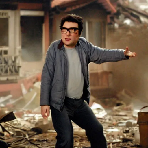 Prompt: leonard hofstadter chinese gas explosion