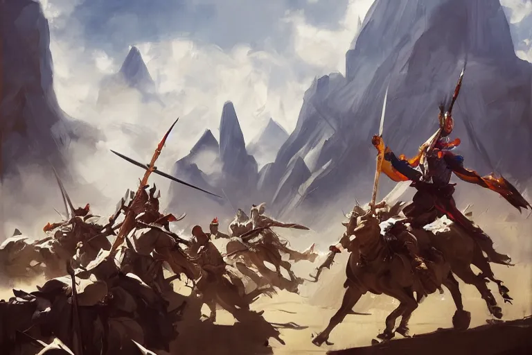 Image similar to greg manchess painting of a mountain of swords in the middle of an arena, profile picture, organic painting, sunny day, matte painting, bold shapes, hard edges, street art, trending on artstation, by huang guangjian, gil elvgren, ruan jia, randy vargas, greg rutkowski