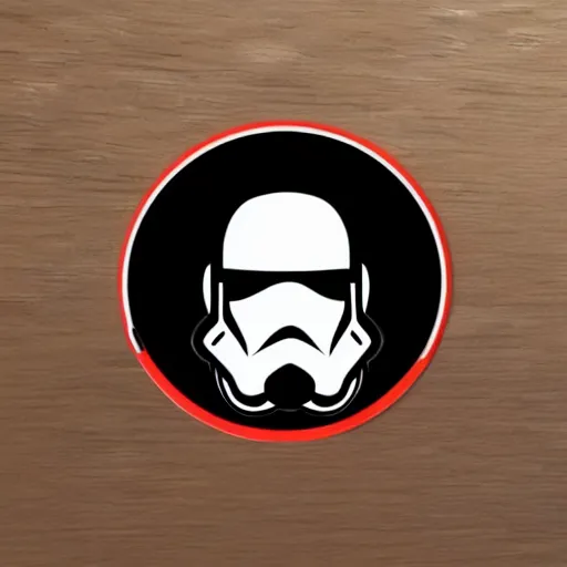 Image similar to svg sticker of a Pop-Wonder Storm-Trooper-Mandolorian-Helmet-Head-Hero-Villain at a rave, spinning records, giant headphones rocking out, wearing headphones, huge speakers, dancing, rave, DJ, spinning records, digital art, amazing composition, rule-of-thirds, award-winning, trending on artstation, featured on deviantart