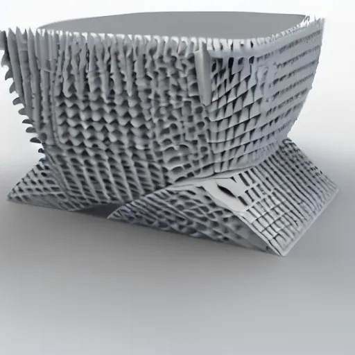 Prompt: 3d printed building, parametric design by zaha hadiid