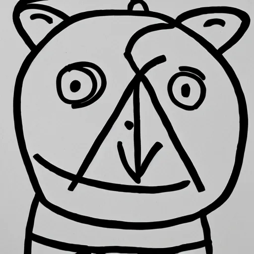 Prompt: single line drawing of a happy quokka in the style of picasso, outline, picasso, monochrome, mono, one line, line drawing, unbroken, minimalist, no background, white space, white background, black and white