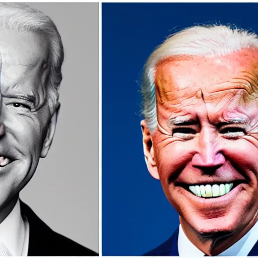 Image similar to joe biden, degloving, skin sloughing off, brutal, krokodil, flesh eating, teeth, skull visible