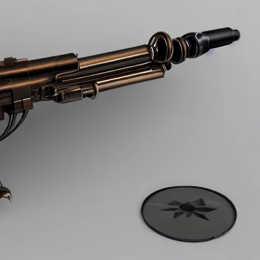 Image similar to Dieselpunk Buck Rogers ray gun, 4k had, ultra realistic, studio lighting