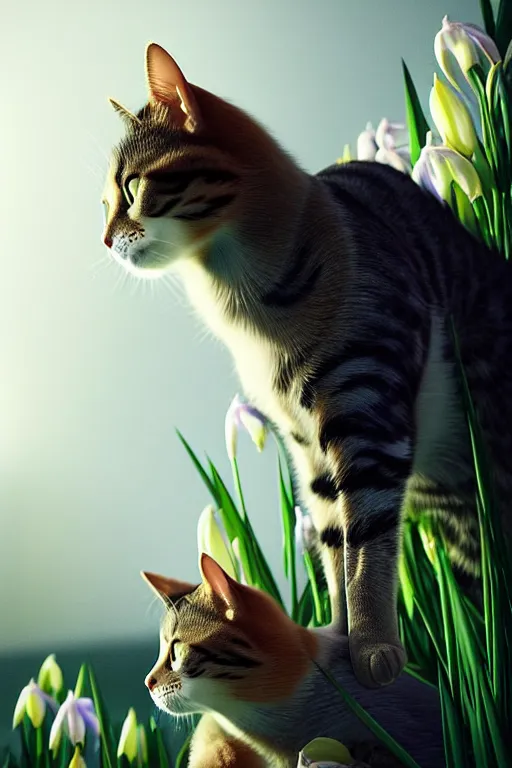 Prompt: a cat looking at the most beautiful thing in the world, wide irises, this is beautiful, volumetric lighting, epic composition, hyper detailed, ultra realistic, sharp focus, octane render, pinterest trending, sense of awe, 4 k