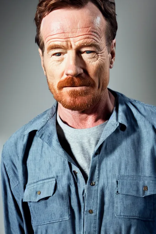 Image similar to Bryan Cranston as Jesse Pinkman, promo shoot, studio lighting