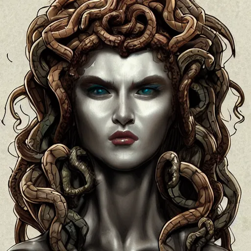 Prompt: medusa. trending on artstation. clash of titans.