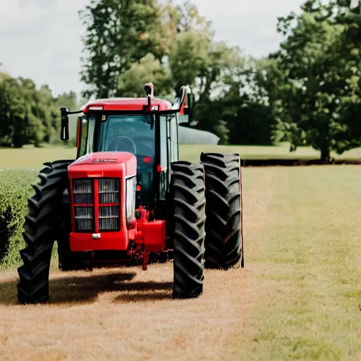Prompt: a tractor driving down the aisle at a wedding
