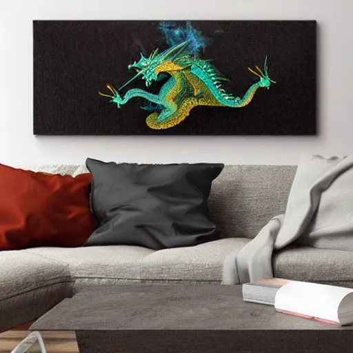 Image similar to “fire breathing dragon, abstract art”