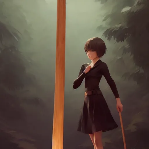 Prompt: long wooden stick, no background. 4 k, concept art, by wlop, ilya kuvshinov, artgerm, krenz cushart, greg rutkowski, pixiv. sharp focus, volumetric lighting, cinematic lighting, studio quality. no humans