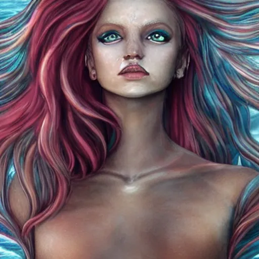 Prompt: a real life photo of a mermaid, realistic, photorealistic, detailed,