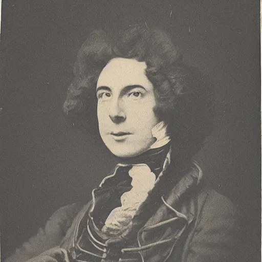 Prompt: an 18th century sepia photographic portrait of a clockwork steam robot