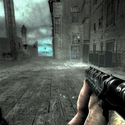 Prompt: resident evil 4, first person view