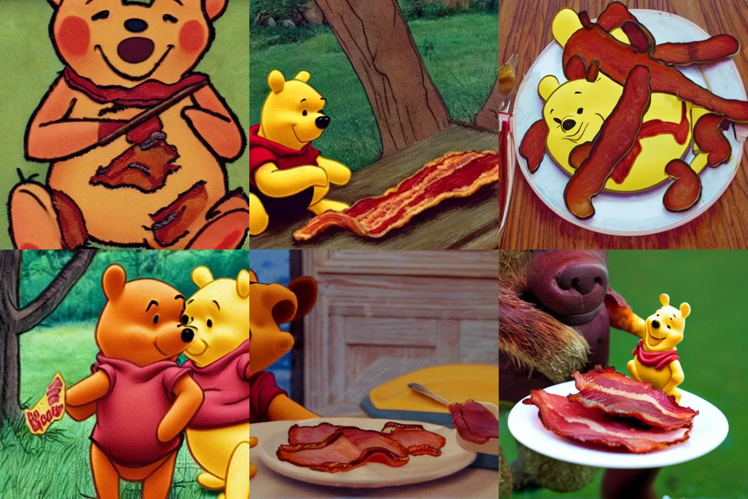 winnie the pooh eating piglet