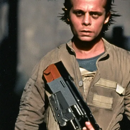 Image similar to young michael biehn as solid snake