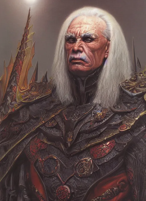 Prompt: hyper realist render of a portrait of dark king by wayne berlowe