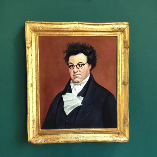 Image similar to realistic painting of old franz schubert at age 7 1, 1 / 4 headshot