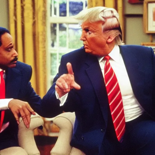 Image similar to donald trump's appearance on the cosby show