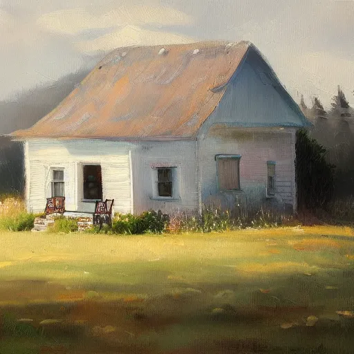 Image similar to cottage aesthetic, oil painting, pale colors, high detail, 8 k, wide angle, trending on artstation,