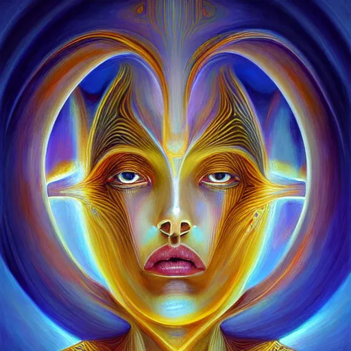 Prompt: golden bay new zealand abel tasman of abstract surrealist forms by yvonne mcgillivray by mandy jurgens by michael divine, powerful eyes glowing highly detailed painting, spiritual abstract forms, symmetrical, trending on art station, abstract emotional, very beautiful, fantasy digital art, highly detailed patterned visionary art, magic symbols, by michael divine, cosmic nebula