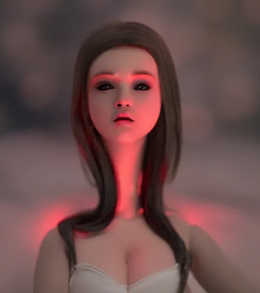 Image similar to melting, plastic doll, hair on fire, cinematic lighting, highly detailed 8 k