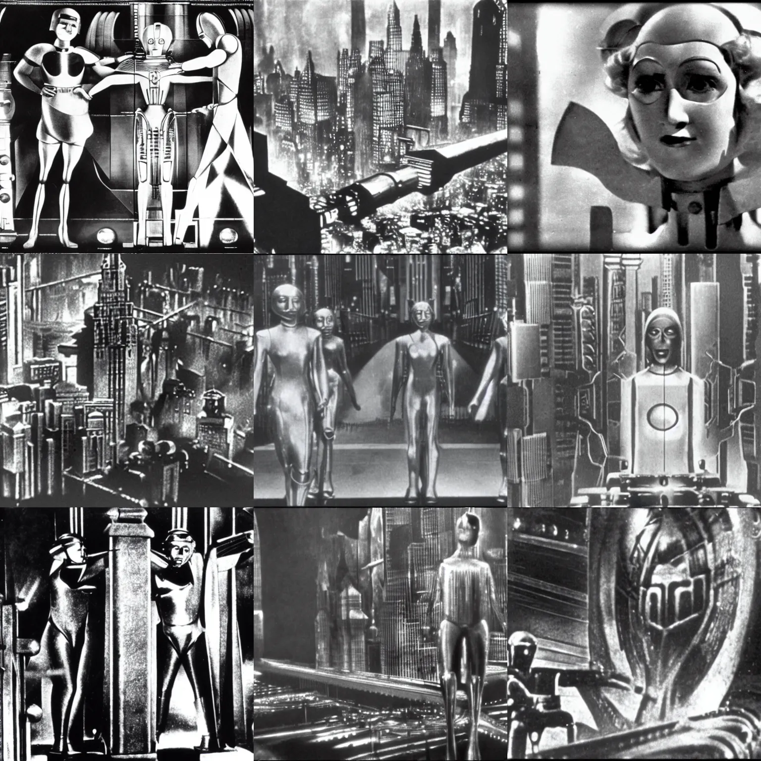 Prompt: still of the movie metropolis 1 9 2 7