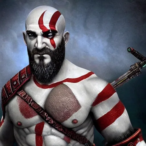 Prompt: benjamin netanyahu!!!!!! as ( kratos ) from god of war