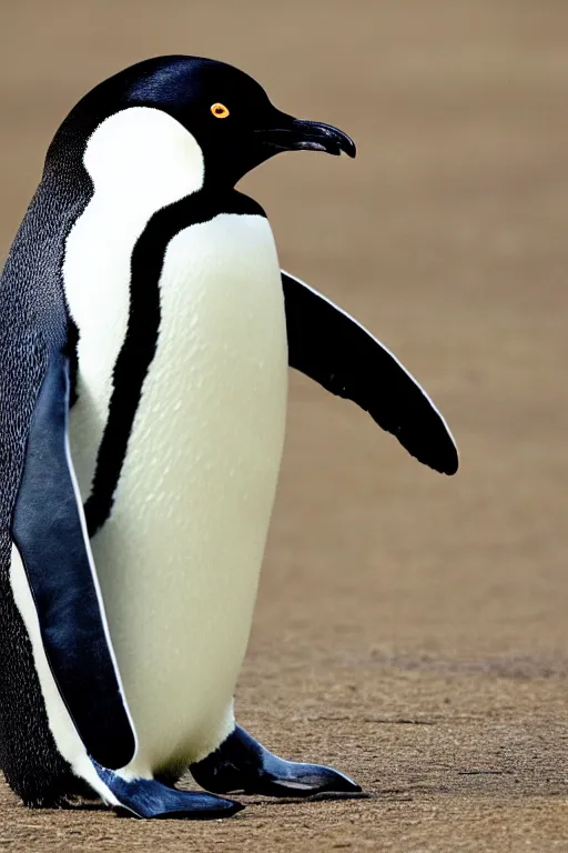 Prompt: a half penguin half rabbit, national geographic photograph