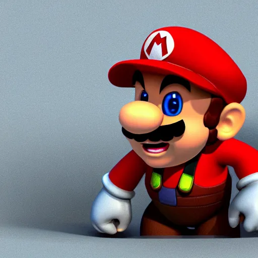 Image similar to A bot in the game Super Mario 64, vray, 8k, highly detailed, unreal engine